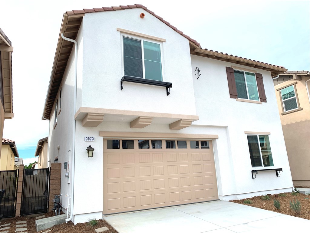 Welcome Home! This two-story detached home in the Crestwood Community features a floor plan of 2,070 square feet, with 4 bedrooms and 3 bathrooms. Situated just off the entry, the great room which enjoys ample windows for great natural light and boasts an inviting and comfortable cozy atmosphere for family to relax.. The spacious kitchen is located next to the living space, featuring a center island and brand-new stainless-steel appliances, with shaker-style cabinetry throughout boasts stylish hardware and task lighting. The dining area is situated just off the kitchen, making entertaining easy. A cozy bedroom is available on the main floor for overnight guests or it can be situated into a home office. Located on the second level, the owner's suite provides space and privacy with an en-suite bathroom and walk-in closet. Two secondary bedrooms next to the owner’s suite are perfect for growing families. Short distance to 210 and 10 freeways, restaurants, supermarkets and shopping centers nearby. Solar has already been purchased by the owner and there will be no additional monthly solar lease payment.