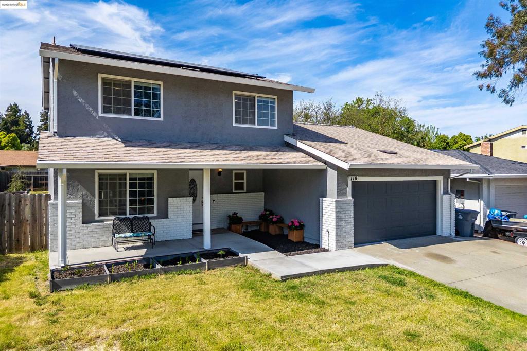 *FHA 3.25% ASSUMABLE LOAN* Welcome to 119 Mesa Ct in Vacaville, a beautifully maintained and move-in ready home nestled on a quiet cul-de-sac. This spacious 4-bedroom, 2.5-bathroom home offers 1,633 square feet of well-designed living space, blending comfort, functionality, and modern updates. Upon entering, you’re greeted by beautifully updated bathrooms, newer flooring, and an abundance of natural light streaming through the upgraded windows and sliding glass doors, enhancing both the home's appeal and energy efficiency. The property is equipped with a solar system, helping reduce energy costs. Outside, the spacious flat front and backyard provide endless opportunities for outdoor enjoyment, whether you're gardening, entertaining, or just relaxing. The covered patio is the perfect extension of your living space, complete with ceiling fans and recessed lighting for comfort and ambiance all year long. With its thoughtful upgrades and prime location, this home is a rare find—don’t miss your chance to make it yours!