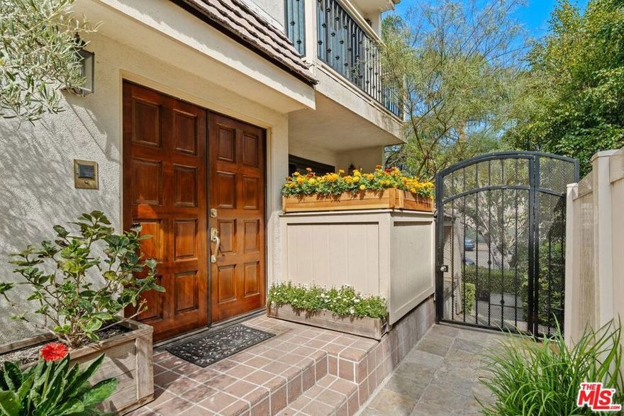 Exciting remodeled front facing end unit townhome with architectural elements, superbly located in one of Santa Monica's trendiest neighborhoods at 16th & Montana and in the Franklin School District (tenant to verify school). The living room with dramatic stone fireplace is perfect for entertaining and features beautiful wood floors and is accented with recessed lights. The remodeled kitchen is elegantly appointed with stainless steel appliances, Caesarstone counters, under cabinet lighting, designer tile backsplash, bright garden window, and is adjacent to both the Living Room and Dining, both with terraces for easy California living. The second floor includes an exceptional master suite with walk-in closet, custom bathroom with double vanity plus large tub and separate shower. The guest bedroom is also en-suite Japanese tile countertop and custom tile in shower over large soaking tub. There are two bonus areas - A loft inside the master bedroom which makes a perfect office & has access to the roof top deck.  Rooftop deck accessible through Primary Bedroom. Additionally, the large room next to the garage could be a terrific den/media room or home office. Private 2-car garage with additional storage and direct access to the condo. Amazing location! Nearby all shops, restaurants and everything Montana Avenue has to offer. Available November 10th.