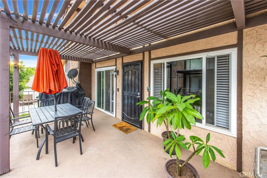 BACK ON THE MARKET NOT DUE TO SELLER, WONT LAST LONG AND NOWS YOUR CHANCE! Come check out this Lynwood Greens Condominium located North San Bernardino near the border of Highland just minutes away from Yaamava Resort and Casino. This one-of-a-kind two-story condo with no one living below you, featuring 2 bedrooms, 2 baths, 1033sqft with plenty of upgrades throughout. The modern kitchen with lots of storage, new appliances and open concept to enjoy a nice meal with family or friends. Great dining area next to the kitchen, Oversized living room with fireplace and separate laundry area. The condo was recently painted with new ceiling fans in the dining room, living room and both bedrooms. 2nd bedroom has built in desk space for the convenience of office space included. Bathrooms are recently upgraded, new blinds and flooring throughout. Enjoy a large 2 car garage directly below the condo with access right down the stairs and EV charging. Relax on your own private balcony with 2nd story views. The HOA dues include water, trash, and sewer. You will have access to all the amenities, including a pool/spa, dog park, tennis courts, and optional RV storage for a one-time additional key deposit fee. Don't miss your opportunity to own a charming condo where less maintenance is key. Come take a look and schedule your showing today. You will not be disappointed.