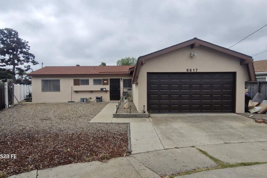 Prime Location on end of quiet Cul-De-Sac. Long time owner home over 50 years occupancy.  Needs TLC and updating to make buyers there own.  Close to Mesa College, Schools and Shopping Near Genessee and Balboa. Nice Lot Size, Attached 2 car Garage!