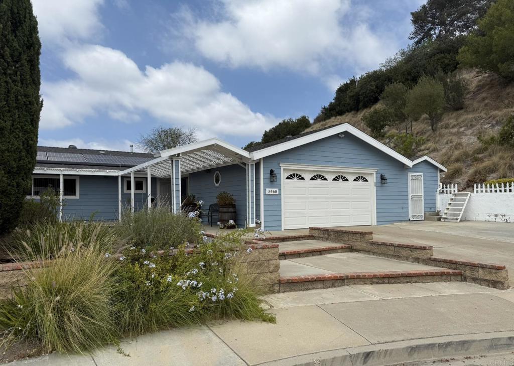 Beautiful, upgraded Cul-de-sac home in Del Cerro. 3-bedroom, 2-bathroom close to 1400 square feet. This home has so many upgrades and improvements over the years, Front and back yards were redone and replaced with drought tolerant nature plants on drip irrigation. Retaining wall and redwood fence was built. Tankless water heater installed. Hall bathroom was remodeled. Kitchen was remodeled, and air conditioning was installed. Solar was installed, and living room and dining room was remodeled. All bedrooms were remodeled and primary bathroom. Exterior of home was painted as well. Home is located at end of cul-de-sac tucked against side of hill, which make the backyard so private, so you can enjoy the views.