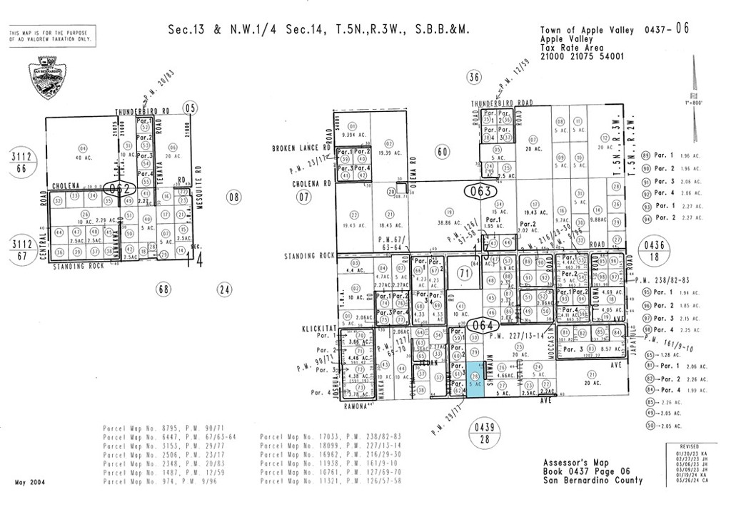 Discover the potential of this spacious 5-acre residential lot located on Ramona Avenue in Apple Valley. Zoned R-1 and featuring power to the property, this parcel is an ideal opportunity for a future custom home, rural retreat, or long-term investment in one of the High Desert’s most promising growth areas. With wide-open desert views, natural privacy, and gently rolling terrain, the property offers the flexibility and scale to bring your vision to life.
Situated off a quiet dirt road in northeast Apple Valley, this property blends peaceful surroundings with convenient access to town amenities. The lot is just a short drive from Highway 18, shopping centers, schools, and medical services, while still offering the seclusion many land buyers are seeking. Its R-1 zoning allows for single-family residential development and accessory structures—perfect for those looking to build now or hold for future appreciation.
Apple Valley continues to experience significant economic development and infrastructure investment. Just south of this parcel, the town is making major moves with the Brightline West high-speed rail project, which will connect Victor Valley to Las Vegas with a station at I-15 and Dale Evans Parkway. Additionally, the Apple Valley Airport Industrial Specific Plan and the surrounding North Apple Valley Industrial Specific Plan are attracting logistics, warehousing, and clean energy businesses, bringing new jobs and long-term growth to the region. These developments add long-term value to well-located land in Apple Valley’s path of progress.
Whether you’re a developer, investor, or someone dreaming of building a custom home on your own land, this 5-acre parcel offers space, flexibility, and promising upside. Don’t miss this opportunity to own land in one of Southern California’s most affordable and fastest-growing markets.