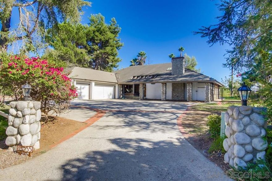 Beautiful family home located in North Poway within the highly desirable Del Poniente community, close to Poway high and Twin Peaks middle school. This home offers 4 bedrooms, 2.5 bathrooms plus an office and large loft that could be used as a 5th bedroom. Property features a pool and large yard with lush landscaping and privacy. The downstairs area has wood floors with newer carpeting provided in the three downstairs bedrooms. Upstairs has an open loft area with closet and additional bedroom. Kitchen is recently remodeled with quartz countertops, tiled flooring and stainless steel appliances. Indoor laundry room with washer/dryer and laundry room sink. Great oversized driveway with attached two car garage and third garage port available for storage.