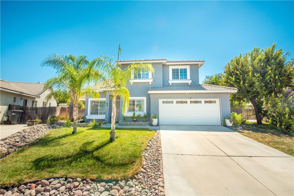 Welcome to this beautiful single-family home located in a quiet cul-de-sac in the heart of Beaumont. Built in 2003, this spacious 4-bedroom, 3-bathroom residence offers approximately 1,852 square feet of comfortable living space, ideal for families or those who enjoy flexible room arrangements. 1 full bed and bath is located downstairs making it ideal for multi generational living. There is also an office space near the front door that was a builder option for a fifth bedroom and could be fairly easily configured for an extra room if needed. The inviting floor plan features a cozy fireplace in the living area, perfect for relaxing evenings, and a functional kitchen that opens to the dining and family rooms, making it easy to entertain. The home is equipped with central heating and air conditioning for year-round comfort, as well as an attached garage for secure parking and storage. Situated on a generous 7,840 sq ft lot, the backyard provides ample space for outdoor entertaining under the alumawood patio cover, gardening, or future enhancements. Additional features include a durable tile roof, a fenced dog run, a peaceful neighborhood setting, and close proximity to top-rated schools, shopping, and local parks. Best of all—no special assessments and no Mello-Roos—offering peace of mind and long-term savings. Don’t miss this wonderful opportunity to own a move-in-ready home in one of Beaumont’s most desirable communities.