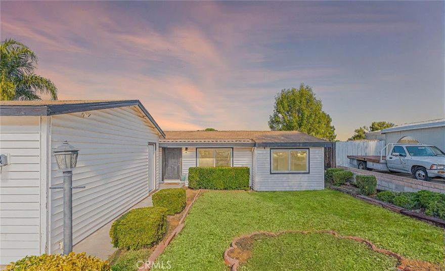Discover this well-maintained single-family residence located at 24486 Cornstalk Rd in Wildomar. This 3-bedroom, 2-bath home offers approximately 1,284 sq ft of interior space and was built in 1985 on a generous 7,405 sq ft lot. The floor plan features a comfortable living area, a dining space adjacent to the kitchen, and practical storage throughout. The primary suite includes an en-suite bath and a spacious closet. The secondary bedrooms are well-sized and versatile for various uses.

The property offers an attached garage, a usable backyard with room for outdoor setup or landscape customization, and a front yard with established plantings. The home is positioned in a residential area with convenient access to nearby shopping, services, and the 15 freeway, providing a straightforward commute to surrounding communities.