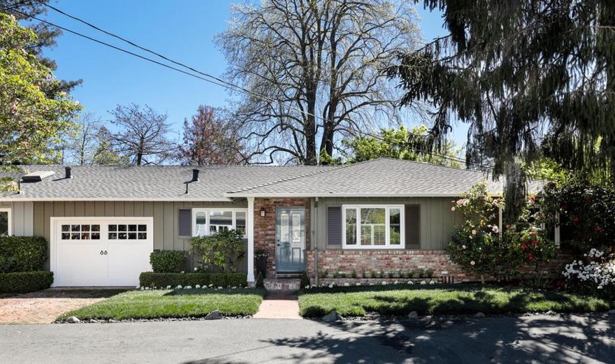 Beautifully updated 2 bedroom, 1.5 bath home on a peaceful West Menlo Park cul-de-sac. This single-level gem seamlessly blends modern comfort with thoughtful design, featuring an open-concept living, dining, and kitchen area perfect for entertaining that flows effortlessly to an expansive backyard.The home's interior showcases elegant updates throughout, including a luxurious primary bathroom with double vanities and shower-over-tub, plus a versatile bonus room/office with en suite half-bath. The thoughtfully designed spaces offer flexibility for your lifestyle needs. Step outside to your private retreat with a charming patio and firepit for year-round gatherings. Practical amenities include an attached 1 car garage with dedicated laundry area and ample storage space. Located across from Lyle Park, this turnkey home offers the perfect blend of tranquil residential living and urban convenience. Close to downtown Menlo Park's dining and shopping, plus easy access to the Stanford Bike Bridge. Whether you're working from the flexible office space, entertaining in the seamless indoor-outdoor living areas, or unwinding by the firepit under the stars, this property delivers the California lifestyle and is ready for you to move in and start making memories.