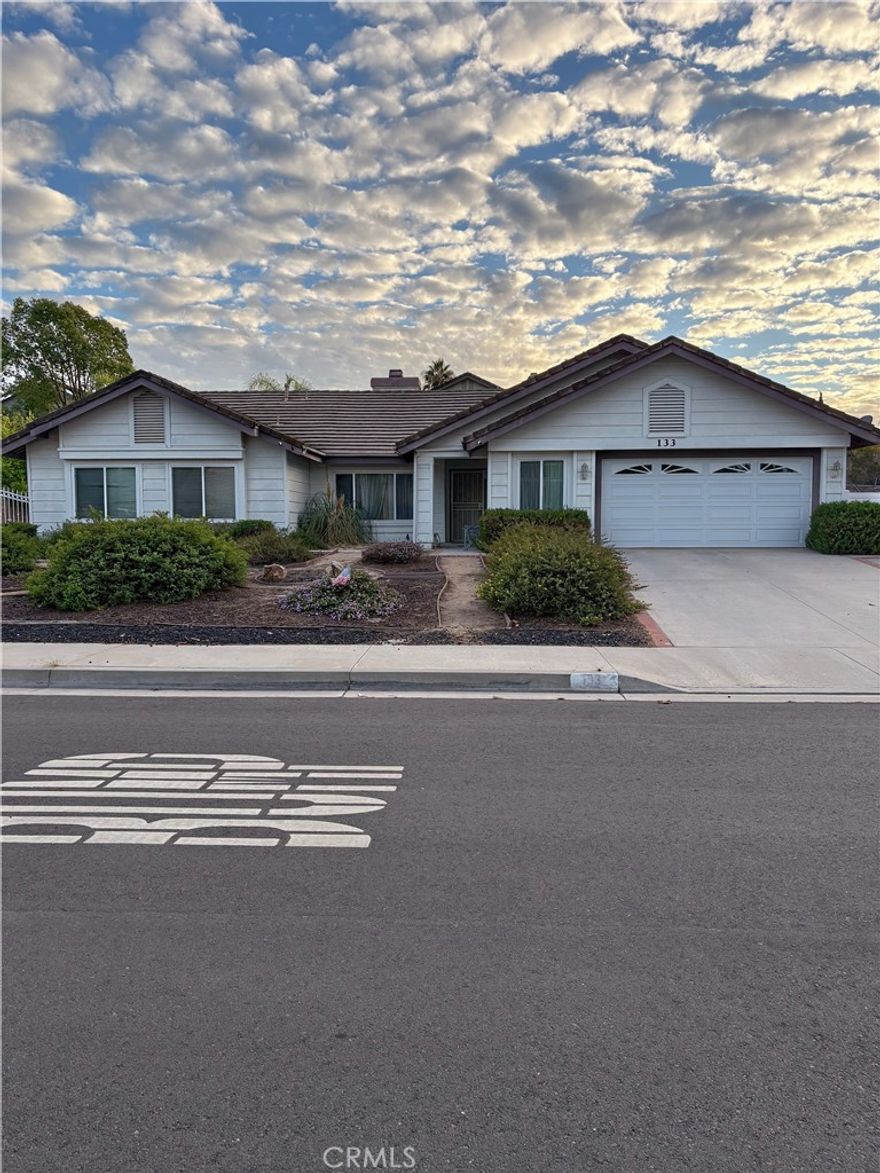 Great Family Home in the Prestigious Canyon Crest / Mission Grove Area. One Story with 4 Bedrooms, 2 Full Bathrooms and 1906 Sq. Ft. of Living Space. Open concept floor plan with a Family Room, Great Room, Fireplace, convenient Kitchen & Formal Dining Room. Upgraded Dual Pain Windows throughout the House. Accented by High Vaulted Ceilings & Skylights. Newer Stove, Microwave, Dishwasher & Fridge all stay. Newer A/C, Heater unit & a 3 Yr. Water Heater. Large 10,019 SF. Lot, Over Sized Garage and R/V Parking space 12 Ft X 48 Ft left side of Home behind the gate for extra parking or work truck, Etc. Move-in ready, however it could use some TLC to personalize either, Now or Later, and make it your Forever Home. Check out those pictures but to Get the Full Picture You Must, See In-Person.