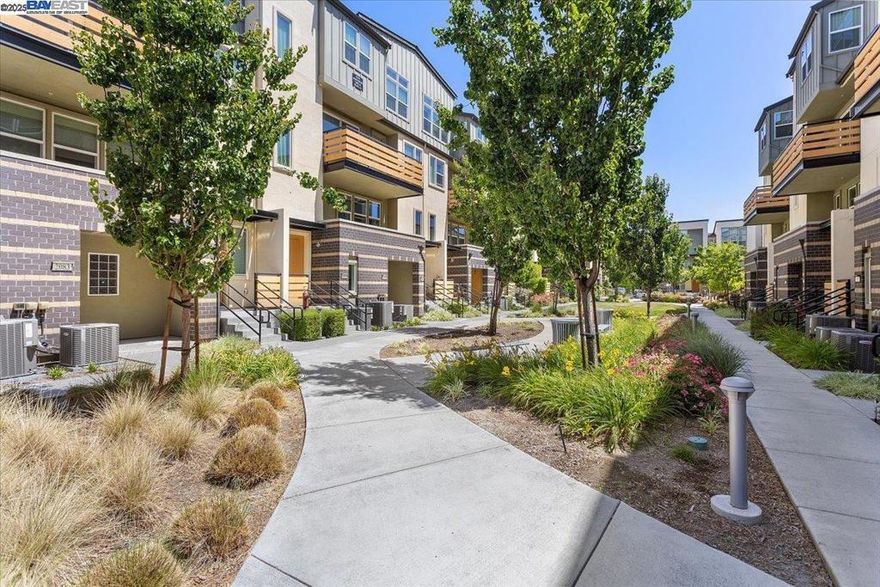 North Facing! This beautifully refreshed two-story condo offers the perfect blend of style, comfort, and convenience. The entry level features a welcoming foyer and direct access to a two-car garage. Upstairs, the entire second floor is dedicated to open and functional living—featuring all three bedrooms with walk in closets, two full bathrooms, and a light-filled kitchen, dining, and living area.  Lovingly maintained by its owners, the home has been thoughtfully updated with fresh paint and stylish new cabinet hardware, creating a clean and modern feel throughout. The open-concept layout is ideal for both relaxing and entertaining, while the spacious primary suite offers its own private patio—perfect for quiet mornings or evening unwinding.  As you open the front door, you're immediately greeted by the beautifully landscaped community garden courtyard—a peaceful view that sets the tone for this warm and welcoming home. Low-maintenance living with pride of ownership, all nestled in a serene and well-kept community.  Community amenities include a BBQ/picnic area and a dog-friendly park. Convenient location: within minutes to San Jose Downtown, Japantown, and popular shopping centers, BART and VTA.