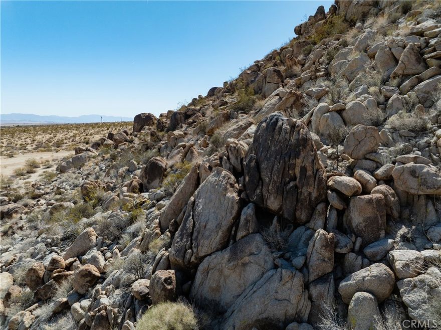 First time on the market in over over 40 years. A legacy property adjoining  Joshua National Park. This property has it all..., huge boulders, a canyon,  great views and several possible home sites.  Easy access to Joshua Tree Village. Take a hike or ride your mountain bike to the world famous Indian Cove portion of the park.  The desert is waiting for you.  This is what everyone is looking for. Bring your friends, family and dreams.  Sit around the campfire and enjoy the stars while planning how to  build your home that enhances the beauty of this untouched land.  Water and power available. Make an appointment to see this very special property. Drone shots coming soon.