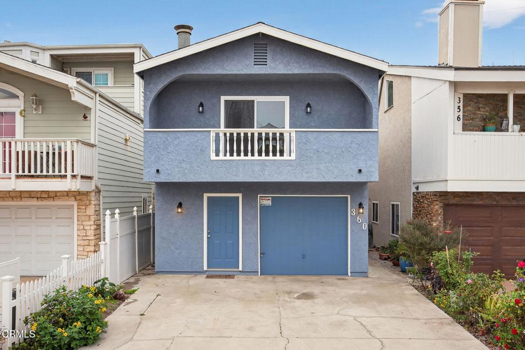 First time on the market! Cute two story beach house waiting for your personal touches. Downstairs features a den/flex space with a private entrance and wet bar. Bedroom, bathroom, and laundry hook-ups.Upstairs living room with large balcony to enjoy coastal breezes and gorgeous sunsets. Cozy wood burning stove in corner of living room. Quaint kitchen open to living room. Full bathroom and two bedrooms upstairs as well.Fresh interior and exterior paint. New flooring. New roof. One car garage and plenty of parking in driveway.Walking distance to Silver Strand Beach, close nearby restaurants and Channel Islands Harbor.