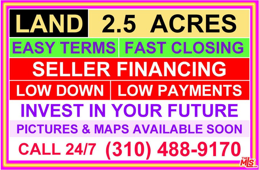272ND STREET EAST - SURVEY 172-3 - "A Diamond in the Rough," ideal for many uses on 273rd Street East, near the County Border, West of Hwy 395 in Mojave. Zone:  E(1) Estate 1 Acre. Size: 2.5 Acres, 330' x 330', Mostly Flat, APN 228-182-22, GPS coordinates 35.118490,-117.640730.