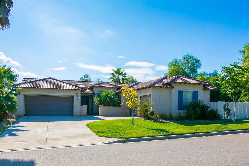 Happy Holidays!! 5K Price reduction!!! This 2455 sq. ft. open floor plan boasts 3 bdrms w/ an optional 4 th, 2 full baths, custom paint, carpet/tile flooring, large kitchen, double oven, walk in closet, indoor laundry, huge oval soaking tub, lots of natural lighting and tons of storage. Backyard is fully landscaped with mature trees, raised gardening beds, sitting areas and room for your RV/boat! Property has awesome mountain views and resides in a quiet neighborhood. Come take a tour!!!! Neighborhoods: Rancho San Vicente Equipment: Fire Sprinklers,Garage Door Opener, Range/Oven Other Fees: 0 Sewer: Sewer Connected Topography: LL