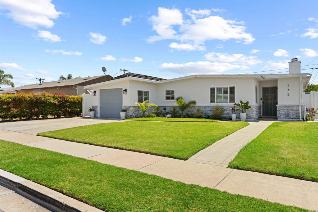 West Chula Vista — Move-in ready and packed with upgrades, this 3-bedroom, 2-bathroom single-story home offers 1,542 square feet of smart, functional living with no HOA or Mello-Roos fees. From the moment you enter, you'll notice the clean and inviting layout, wood-like flooring, plantation shutters, and a picturesque brick fireplace. The dining area flows into a stylish, functional kitchen featuring brand new appliances and a spacious island. Step into the secondary family room, den, or playroom, complete with an updated tile fireplace, indoor laundry, and a large guest bedroom. The true primary suite features a walk-in closet, updated ensuite bathroom, and a newer sliding glass door leading to the covered patio. The backyard is fully finished with 2024-installed turf, new vinyl fencing, a refinished covered patio, and a large shed for additional storage. Fresh exterior paint adds instant curb appeal, while the newer solar system and Tesla battery bring substantial energy savings. Just minutes from the vibrant and growing Downtown Chula Vista, home to local breweries, restaurants, and shops. A short drive or bike ride away from the new Gaylord Pacific Resort and of of course only a block away from Chula Vista's Classic Christmas Circle—this home delivers more than just upgrades. It delivers lifestyle.