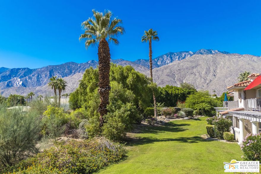Autumn is the perfect time to fall in love with a new home  and Palm Springs is just beginning its most perfect weather! This 2 bed/2 bath lower-level condo at Mesquite Country Club offers an ideal blend of comfort and resort living, with sweeping views of the Prescott Preserve and mountains from both the living room and the primary ensuite. Thoughtful updates include a refreshed kitchen and primary bath, and this home is offered turnkey furnished so you can move right in and start enjoying.  Step outside to your private covered patio, where cooler desert evenings invite gatherings with friends or quiet mornings with a cup of coffee. Mesquite Country Club is a gated community with sparkling pool/spa, tennis courts, and beautifully landscaped grounds. HOA dues include water, trash, cable TV, and exterior maintenance, ensuring carefree ownership. With a 7-day minimum rental policy, the property is flexible as a seasonal getaway, full-time residence, or investment. This season, let Palm Springs living be your backdrop  sunshine, fresh air, and a home that feels like a retreat all year long - imagine, a home in Palm Springs at the right price, perfect location, with spectacular views!
