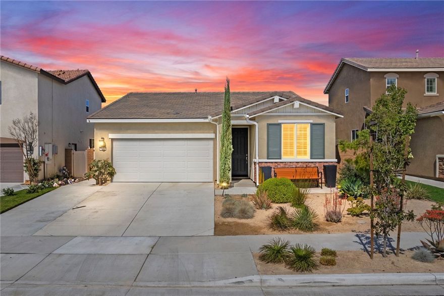 Welcome to this stunning single-story home built in 2022, nestled in a beautiful new community in Winchester, California, just minutes from vibrant Temecula! Featuring 3 spacious bedrooms and 2 full bathrooms, this home offers the perfect blend of style, comfort, and convenience.



Step inside to discover an open and airy floor plan, ideal for both entertaining and everyday living. The kitchen flows seamlessly into the dining and living areas, creating a warm and inviting atmosphere. Thoughtfully designed with modern finishes and energy-efficient features, this home is move-in ready!



Outside, enjoy professionally designed landscaping in both the front and back yards, perfect for relaxing, gardening, or outdoor gatherings.



Located in one of the area’s most desirable communities, you’ll enjoy access to top-rated Temecula school districts, nearby parks, shopping, dining, and easy commuting options.



This is the one you’ve been waiting for—don’t miss your chance to own a beautiful, nearly-new home in a growing, family-friendly neighborhood!