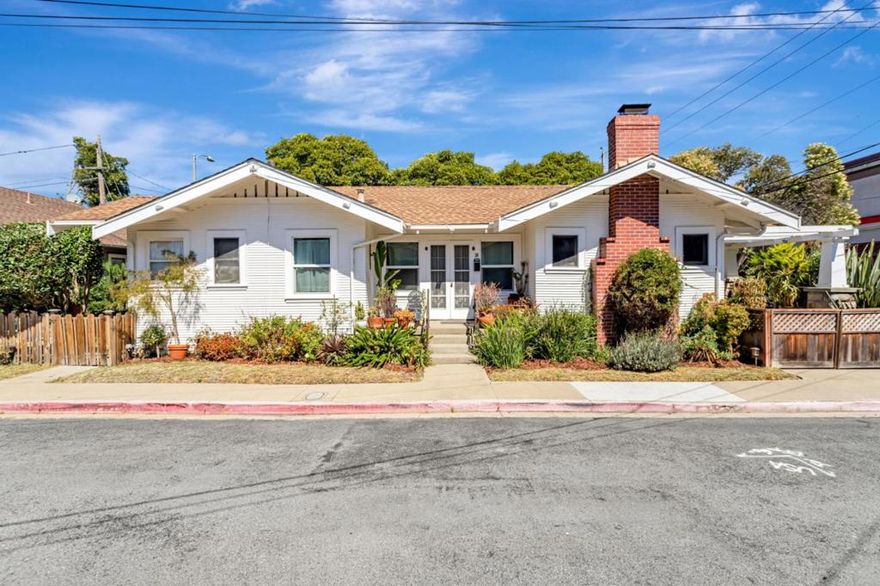 Welcome to this charming home in the heart of Watsonville. This home includes two bedrooms and a full bathroom, hardwood floors and inside laundry.  A cozy fireplace serves as a delightful focal point in the living room, perfect for relaxing evenings.  The home features a super cute back yard with a usable patio space and a detached shed to store your garden tools, sports equipment or holiday decorations. Along with the two bedrooms comes a third smaller room, perfect for a home office or nursery. There is a detached garage for extra parking or storage. The walkability of this home is off the charts, if you need a home in town or don't drive this property is perfect for you.