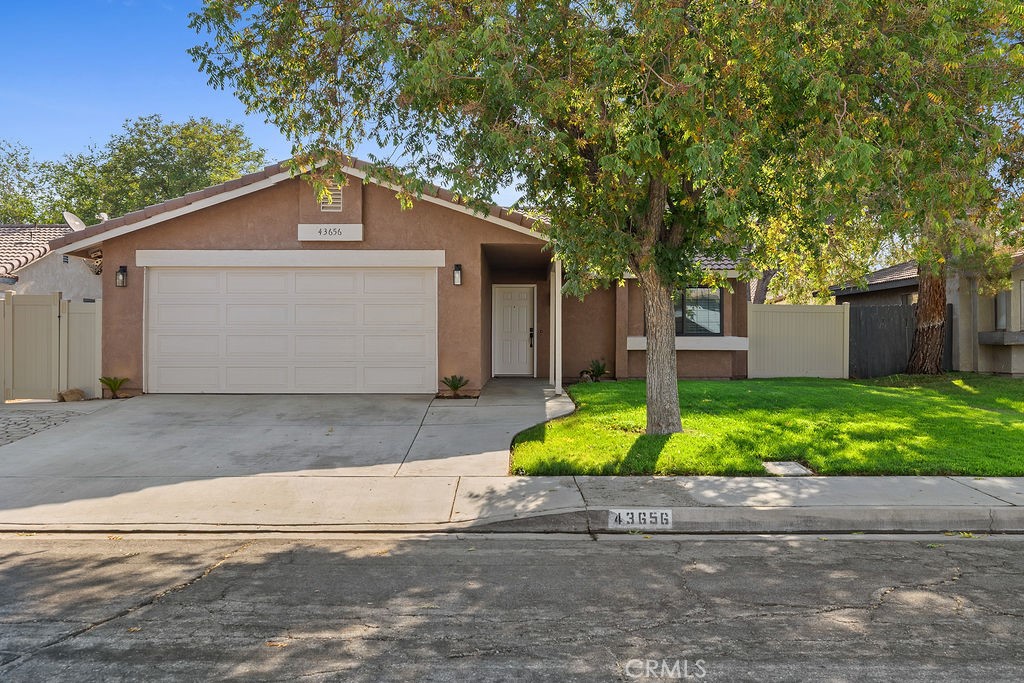 Welcome to 43656 La Paz Lane, a charming 3-bedroom, 2-bathroom single-story home with a spacious 2-car garage. This beautifully maintained property offers a functional floor plan with an inviting living room, abundant natural light, and a comfortable flow throughout. The kitchen features ample cabinetry and counter space, perfect for everyday cooking or entertaining. The primary suite includes an en-suite bath for privacy, while two additional bedrooms provide flexibility for family, guests, or a home office. Enjoy outdoor living in the private backyard, ideal for relaxing evenings or weekend gatherings. Located in a desirable neighborhood, this home offers convenient access to schools, shopping, dining, and major commuter routes.