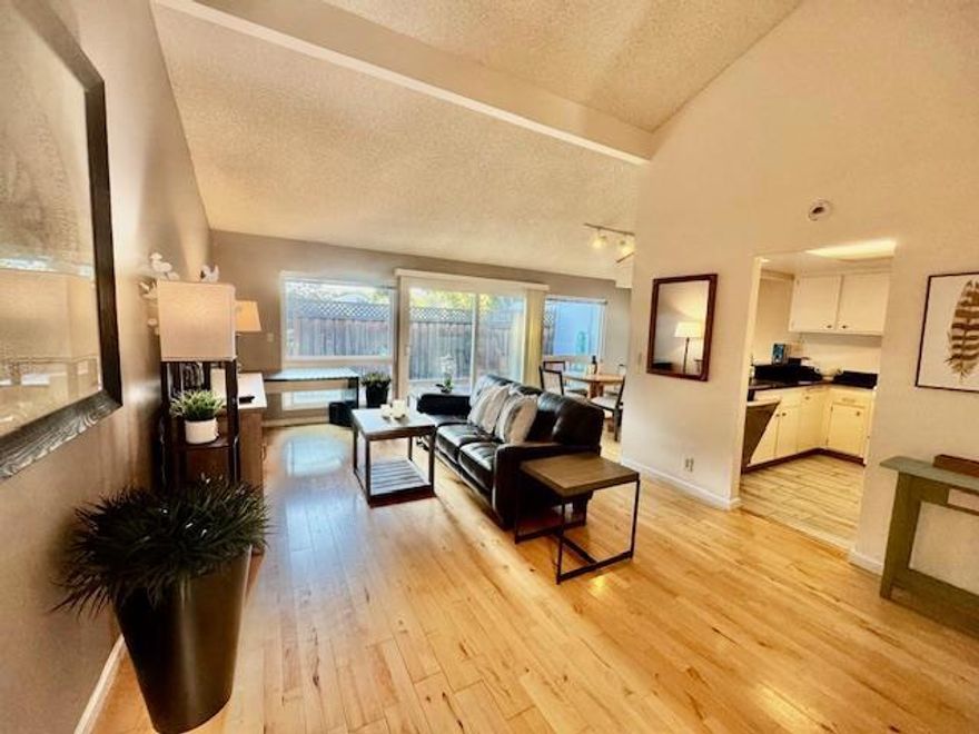 FURNISHED West San Jose Townhome - Quiet Prime Location and Move-In Ready!  This beautifully furnished townhome in a peaceful West San Jose neighborhood is ready for immediate occupancy! Enjoy modern comfort and unbeatable convenience, just minutes from Santana Row, Westfield Valley Fair Mall, Downtown Campbell, and leading companies like PWC, Apple, Nvidia, Netflix, LinkedIn, Google, and Microsoft. Easy access to Highway 17, 280, 880, and 85 and close to VTA stations.  Features:  High vaulted ceilings and open-concept living space  Flooded with natural light from large windows and sliding door  Hardwood flooring in living space and hallways and heated Spanish tile in bathrooms  Private, low-maintenance backyard  Attached 2-car garage with extra storage  In-unit washer and dryer (garage)  Furnished with multiple premium Ethan Allen furniture  Beautyrest mattress in primary bedroom suite  New bedding, utensils, and dining chairs  Community amenities include swimming pool, club house and plenty guest parking  Don't miss this rare turnkey rental in one of San Jose's most desirable neighborhoods.
