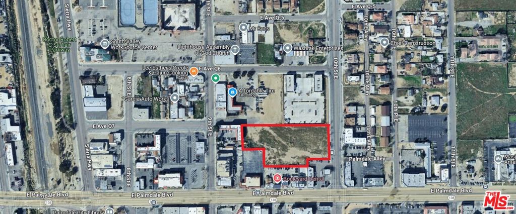 About a half mile away from proposed Palmdale HSR station