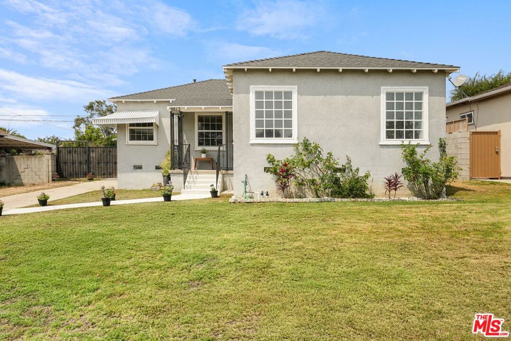 Why just live here when you can earn here, too? This spacious, clean, and move-in ready 3 bed, 2 bath home sits on a massive 8,507 sqft lot. Located in highly desirable South Inglewood, this beauty offers both comfort and proven income potential. Inside, you'll love the upgraded kitchen with granite counters, hardwood shaker cabinets, and modern flooring. The restored original hardwood floors add timeless charm, while the bolstered foundation provides long-term peace of mind. The large primary suite boasts an updated bath, great closet space, and its own private entrance. The current owner makes about $1,000/mo from renting out this back bedroom and bath through Airbnb most guests are attending concerts, football, basketball, and major events just minutes away at SoFi Stadium, Kia Forum, and the brand-new Intuit Dome.The bathrooms have been refreshed, and there's a convenient laundry room off the kitchen. Comfort and function upgrades include all-new electric throughout the house, a newer electrical panel, new HVAC system, and dual-pane windows. Outside, you'll find a brand-new garage door and gate, plus the huge backyard offers endless possibilities; expand the home, add an ADU, or create your dream outdoor oasis. Another bonus: this property is eligible for a special program from Citi National Bank offering $20K toward closing costs and just 3% down with no PMI. All of this in a commuter-friendly location close to dining, shopping, entertainment, and LA freeways. Whether you're looking for a move-in-ready home or an investment with built-in income potential, this is the opportunity you've been waiting for.