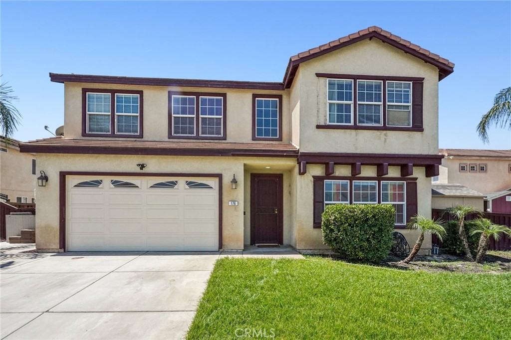 Welcome to 176 Nightfall, a home that blends elegance, warmth, and endless potential in one of San Jacinto’s most desirable newer neighborhoods. Surrounded by well-kept homes and wonderful neighbors, this 5-bedroom, 3-bathroom residence offers an expansive 3,019 sq. ft. of thoughtfully designed living space on a generous 7,840 sq. ft. lot. Built in 2006 and meticulously maintained, this home invites you to experience a lifestyle that is both refined and family-friendly. Step through the front door and you’re greeted by a bright, open layout that effortlessly flows from one space to the next. The living areas are designed for both intimate moments and grand entertaining, while the oversized bedrooms offer comfort and privacy for everyone in the family. The chef-ready kitchen and generous dining spaces create the perfect backdrop for holidays, celebrations, and everyday meals shared with loved ones. Outdoors, your private haven awaits—where breathtaking mountain and desert views stretch to the horizon and sunsets paint the sky in brilliant shades of gold and crimson. Whether it’s hosting summer barbecues, enjoying morning coffee with a view, or simply relaxing under the stars, the backyard is a place you’ll never want to leave. This home also comes equipped with a solar system under a purchase agreement, with a small monthly payment of just $247—providing energy efficiency and long-term savings while reducing your carbon footprint. Complete with a 2-car garage, room to grow, and a prime location just minutes to Palm Springs and a short drive back to Los Angeles, 176 Nightfall offers the perfect balance of luxury, comfort, and convenience. Priced to sell and ready for its next chapter, this is more than a home—it’s the place where your family’s dreams can take root and flourish.