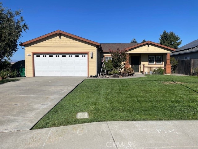 Price improvement to get this house in escrow! Welcome home to this move in ready home! This home offers 3 bedrooms, 2 bathrooms, 2 car garage with lots of storage, open floor plan, which is open to the kitchen, dining and living room. This home has beautiful custom window shutters throughout the whole house that provides lots of natural light when you want it. The primary suite has a custom wall fixture with lighting and is open to a large primary bathroom with a double sink, large shower, toilet closet and large walk in closet. The kitchen provides a new stainless refrigerator, dishwasher and the gas range/open and built in microwave are white. The kitchen provides ample kitchen counter space for those fun baking days! The other two bedrooms are nice sized and the laundry area is located in a hallway closet. The hallway bathroom features a tub/shower combo. The slider door off the dining area opens up to a nice backyard with a storage shed to hold your "stuff." The home has nice landscaping, easy keep yard, and is ready for it's new owners! The home has a Tesla solar system which make the power bills affordable. Make an offer today! Buyer to verify all information to their satisfaction.
