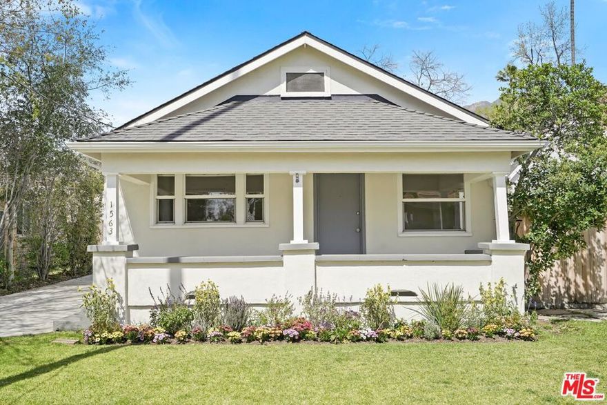 Charming 1924 Craftsman with Newly Built ADU in Prime Pasadena |Discover the perfect blend of timeless character and modern convenience in this beautifully maintained 1924 Craftsman, ideally situated in one of Pasadena's most sought-after neighborhoods. This inviting 3-bedroom, 2-bathroom residence sits on a generous 7,984 sq. ft. lot and showcases classic architectural details, warm interiors, and thoughtful updates throughout.A newly constructed 2-bedroom, 1-bathroom ADU (749 sq. ft.) adds exceptional value and versatility. Complete with its own kitchen, living room, separate utility meters, and solar panels, the ADU is ideal for extended family, guests, rental income, or multi-generational living.Enjoy scenic mountain views and the convenience that Pasadena has to offer, including its vibrant dining scene, boutique shopping, charming tree-lined streets, and rich cultural attractions such as the Huntington Library and the Norton Simon Museum. This highly desirable neighborhood also provides access to excellent schools and a welcoming community atmosphere.Fresh landscaping enhances the curb appeal, creating a warm and move-in-ready presentation. Whether you're seeking flexible living arrangements or a smart long-term investment, this exceptional property is a rare opportunity in the heart of Pasadena.Don't miss your chance to own a piece of Pasadena historybeautifully updated for today's lifestyle.