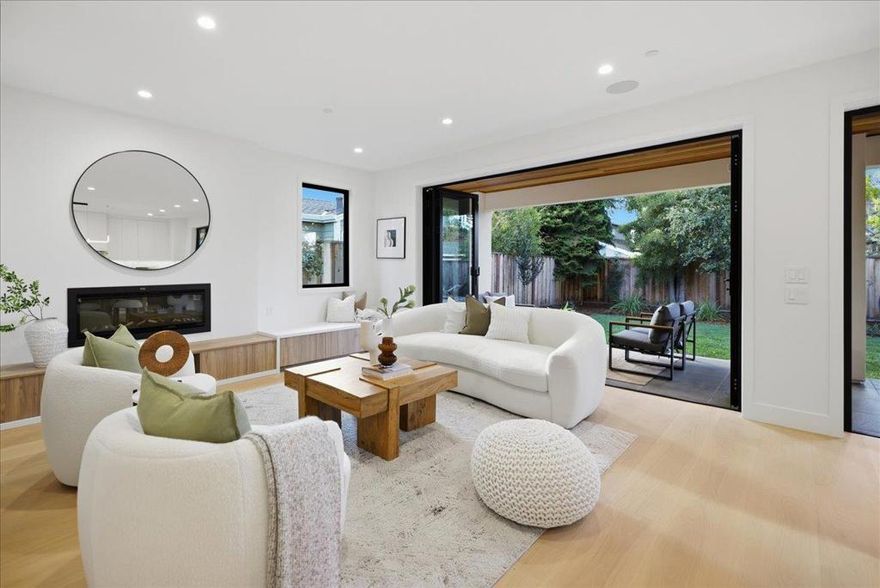 This stunning new-construction residence redefines modern Palo Alto living with cutting-edge technology, energy efficiency, and timeless architectural elegance.  Fully outfitted with solar panels, Tesla power wall, EV ready, and home security system, this home is designed for sustainability, convenience, and a future-forward lifestyle. The home is filled with great natural light and is nestled in a quiet, tree-lined neighborhood. The gourmet chefs kitchen and family room create an elevated everyday living experience, opening directly to the private backyard perfect for indoor-outdoor entertaining. Luxurious bedroom suites provide comfort and privacy, complemented by premium finishes and thoughtful architectural details throughout. Walking distance to Gunn High School, Fletcher Middle School, Barron Park Elementary, this location is one of Palo Altos most beloved neighborhoods. Just moments away are Cornelis Bol Park, and the scenic Bol Park pathway, offering direct access to Stanford University, Stanford Research Park, VA. Easy access to El Camino Real, Foothill Expressway, Caltrain, and Highways 280 & 101. Enjoy quick access to California Avenue Farmers Market, downtown Palo Alto, San Antonio Center, Los Altos, Mountain View, and the region's top tech campuses. A must see!