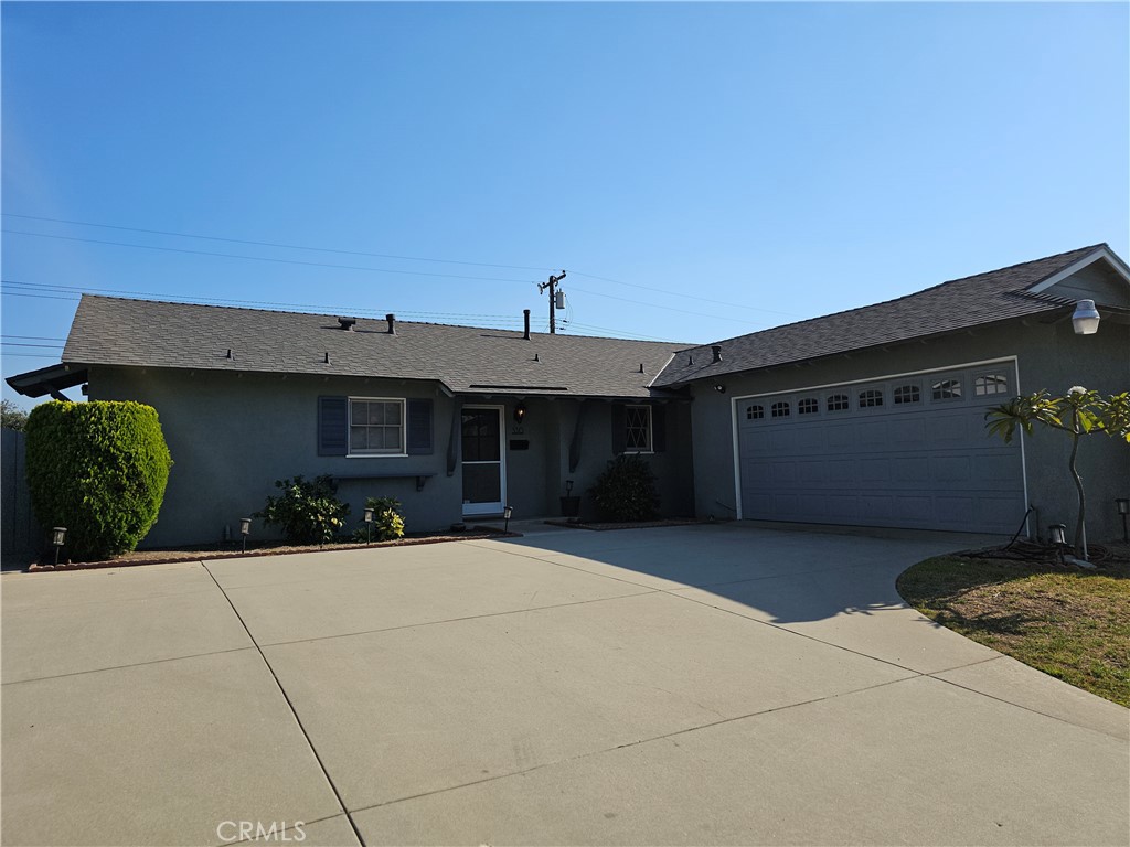 This 3 bed 2 bath gem is move-in ready and offers a Brand New Roof, new paint inside, new laminate flooring throughout, new master bath vanity & faucet, new closet doors throughout. A new, fiberglass outside garage door is waiting for installation. Furnace replaced in 2024, new refrigerator and dishwasher in 2023, new kitchen and washing machine drains and cleanout done in 2022, complete gas pipe replacement in 2020, and the AC was replaced in 2017. Kitchen and both bathrooms have been previously updated. To top it off, the popcorn ceiling was removed in 2014. The backyard offers a covered patio, a portable jacuzzi, two Lemon trees, two Fig trees (one white, one brown), one Orange tree (that has been said to be the best oranges), and a large Bay Leaf bush. There is plenty of space to create your own oasis in the backyard. Don't let this one pass you by.