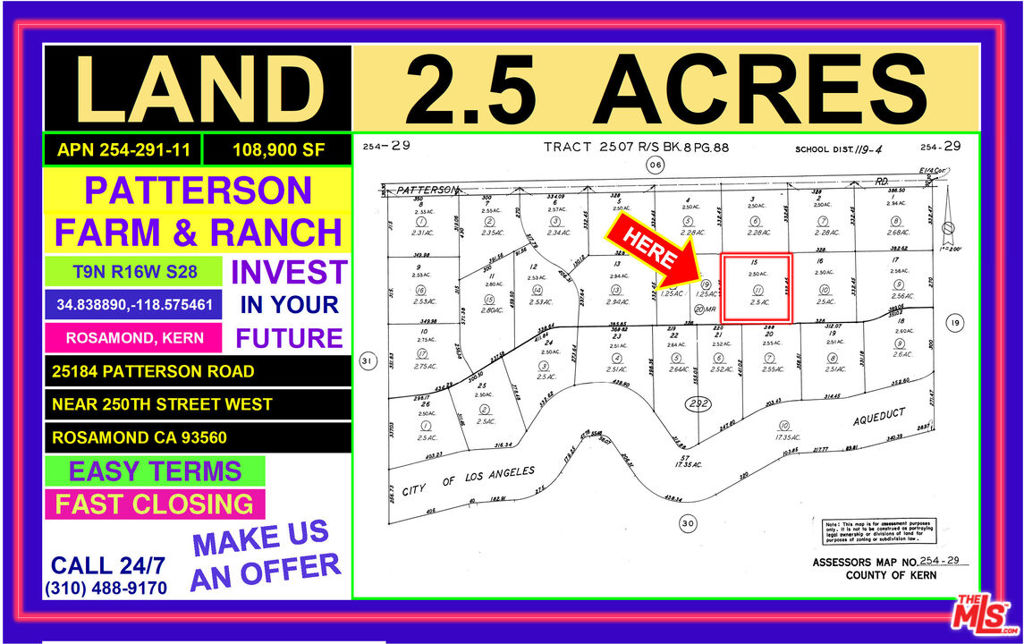 TRACT 2507, LOT 15, RECORD OF SURVEY (R/S) BK 8, P - Land