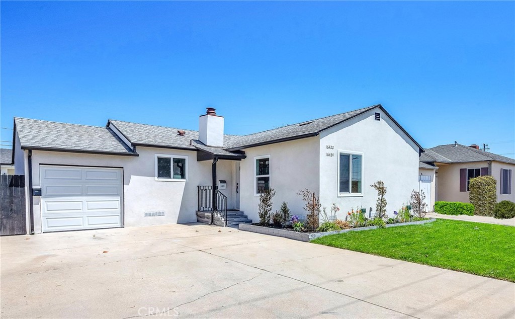 Truly One-of-a-Kind – Fully Renovated Front House & Brand New freestanding ADU on One Lot! This unique, single-level 5 bed / 4 bath property is unlike anything else in the area! Don’t let the front view fool you—step inside and prepare to be wowed. The front home features a fully renovated 2 bed / 2 bath. Tucked behind is a completely new, detached 3 bed / 2 bath ADU with its own private entrance and separate utility meters; both units with a brand-new open-concept kitchen featuring stainless appliances & quartz countertops, stylish bathrooms, new vinyl flooring, dual-pane windows, and a brand-new roof. Central A/C, tankless water heater, and a convenient stackable laundry closet complete the modern upgrades — perfect for multigenerational living or rental income. A charming courtyard separates the two homes, offering both privacy and flexibility. Additional features include a driveway with space for up to 4 cars and a prime location near Lincoln Elementary, El Camino College, grocery stores, dining, and easy access to the 405, 91, and 110 freeways. Live in one and rent the other, or enjoy the whole space—this is a rare, Versatile opportunity you don’t want to miss!