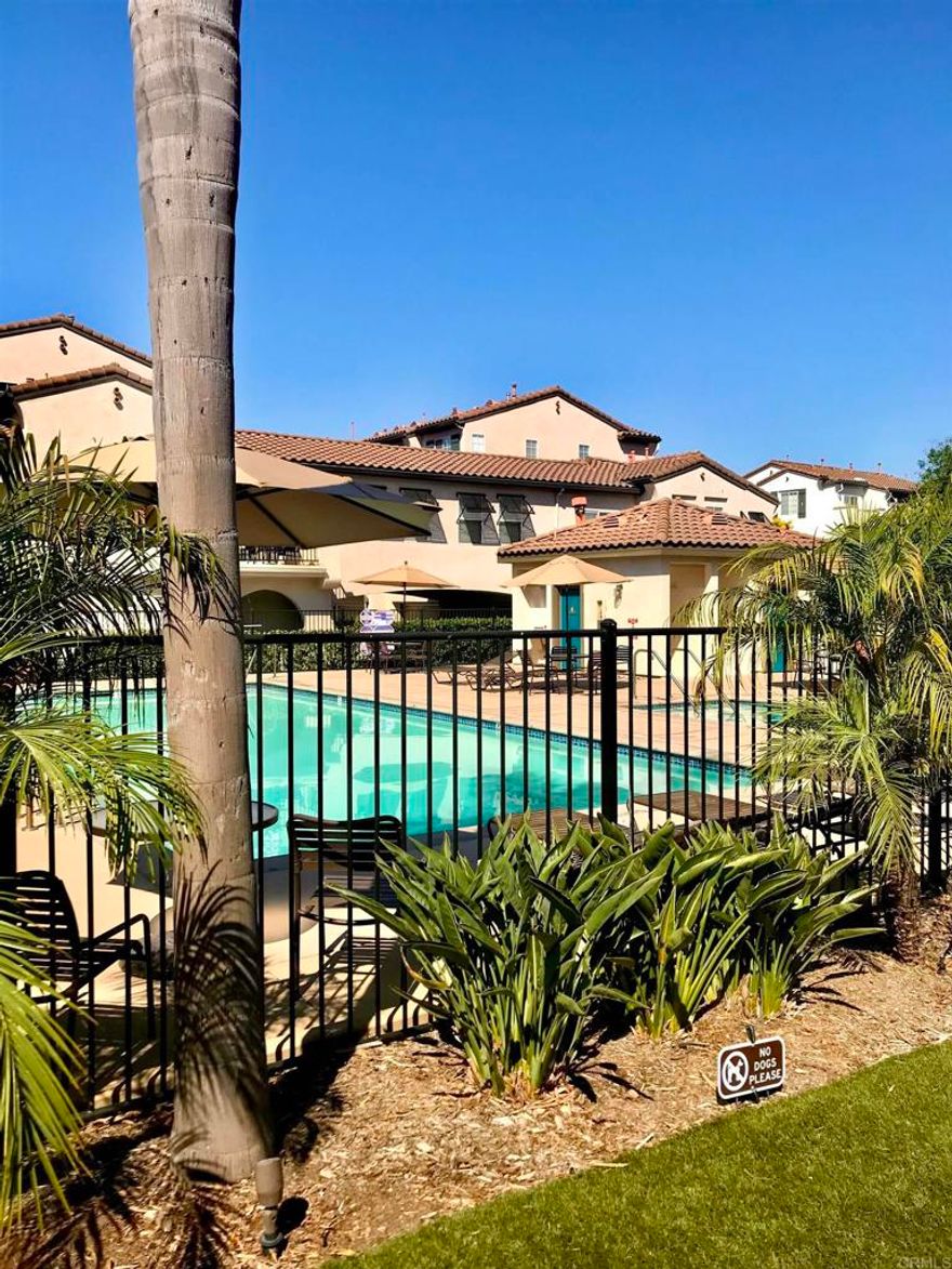 Exceptionally well-maintained and updated residence near Cascada pool available for 12-month lease. 2 bedrooms plus den/office, 2-car attached garage, air conditioning, all appliance included. Fresh paint throughout, new flooring, gas fireplace, balcony off living room, 2 ensuite bedrooms upstairs. Hiking trails nearby, Rancho Carrillo Park, easy drive to the beach. Private Cascada pool and spa plus access to Rancho Carrillo Swim Club included. Pets considered upon approval; pet rent will apply. Tenant pays water, trash and SDG&E. Excellent credit, income, and rental references required. Nonrefundable application fee of $35 per person.