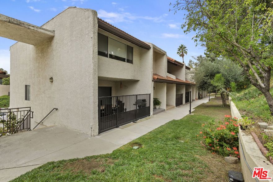 Beautiful renovated bright 3 bedroom 3 bath condo in lovely Cabrini Village. Peaceful living in resort like grounds include swimming pool, spa, tennis & recreation clubhouse.  Condo has been upgraded w/new hardwood floors, all appliances including washer/dryer in unit. Private balcony off master suite, private patio off living room. Conveniently located North of Glenoaks, minutes from the freeway, studios and much more. 2 car garage parking with added storage room.  Call agent for easy showings