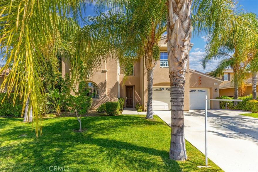 Spacious 2 story 3558 Sq. Ft House with IN GROUND POOL AND FULLY PAID SOLAR SYSTEM,
5-bedroom, 3.5-bath home, 6th bedroom constructed in garage,
Living and family rooms,
Loft,
Formal dining area,
One bedroom and full bath on main floor,
Large kitchen with tile flooring, granite counter tops and plantation shutters,
Build in BBQ,
2-car tandem garage,
2 AC units,
Fully landscaped with palm and fruit trees......