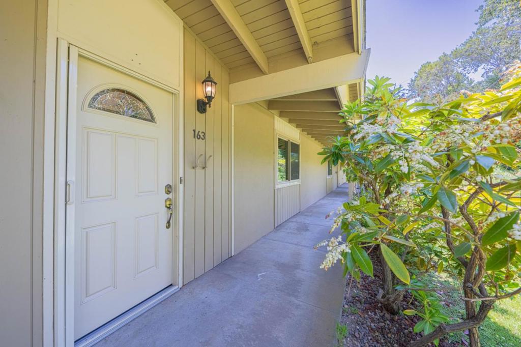 Discover serenity at this rare Hacienda Carmel 55+ residence - one of the few units facing the walking path with soothing river sounds, fully private patio, and no adjacent unit views. Enjoy resort-style living with a sunny outdoor pool & spa, and a restaurant led by an award-winning chef as part of the community amenities. Hacienda Carmel spans 50+ acres with 300 individually-owned condos in a safe, peaceful 55+ planned community. Included: clubhouse & dining room, fitness center, art studio & woodshop, library, full-service salon, gardening plots, putting green, bocce & lawn bowling. Dining room service by the on-site chef, many activities, and access to walking/running trails right from your front door. HOA fees cover most utilities, common area maintenance, insurance & more - all in a vibrant, social community!