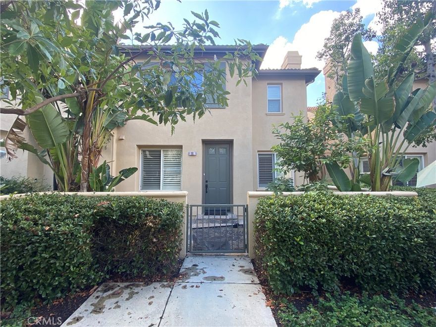 Situated in one of Irvine’s most desirable neighborhoods, this elegant townhome offers 3 bedrooms and 2.5 bathrooms.  The residence features a newly installed oven and burners, a new kitchen sink, and brand-new carpet throughout the second floor.  The main level showcases neutral tile flooring, upgraded maple cabinetry, Corian countertops, and custom plantation wood shutters, creating a timeless and refined interior. 



The spacious primary suite includes a large walk-in closet with built-in organizers, dual sinks, and a separate soaking tub and shower.  A conveniently located laundry room is situated upstairs for ease of access.  The professional landscaped patio with flat stone detailing provides a serene setting ideal for relaxation or entertaining.  The home also includes a two-car attached garage with direct access.



This private and light-filled end unit offers a bright and inviting living environment.  Community amenities include a pool, spa, children’s pool, BBQ area tennis courts, and a tot lot.  The property is served by award-winning Myford Elementary School and is located near parks, The Marketplace shopping center, and Tustin Sports Park.