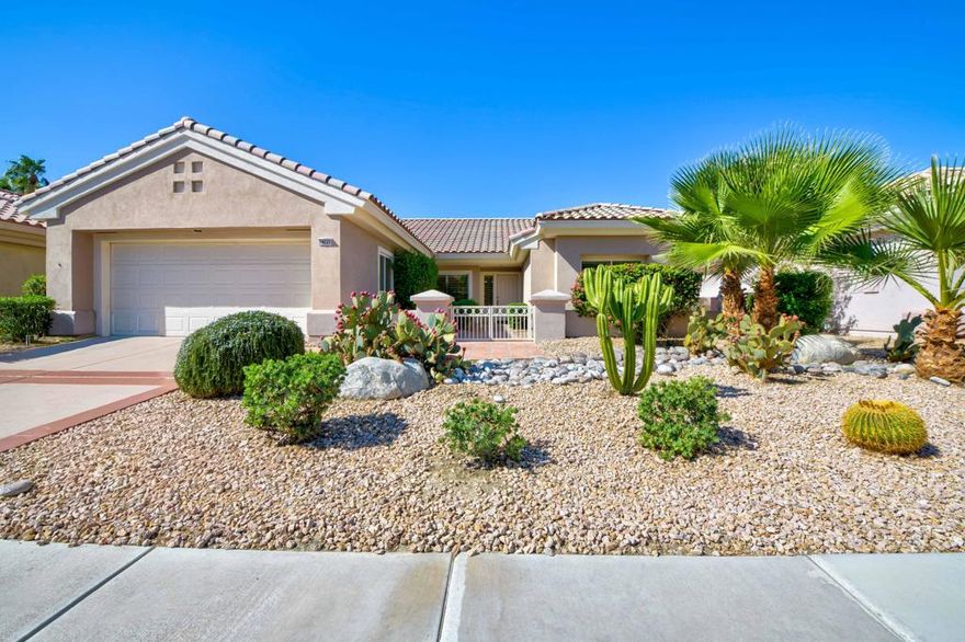 55+ Turnkey Furnished Sun City Palm Desert! $4,500 for 4 Month minimum lease is fully furnished. $3,100 Turnkey Furnished for long term 1 or more years. Come & enjoy all the fun Sun City Palm Desert has to offer in this Orrefors model. New Tile floors, baseboards & Plantation Shutters through-out. Granite/Stainless Kitchen with new cabinets and butlers pantry. Indoor laundry room. Family room with kitchen bar. Living room with slider to west facing cover patio and artificial turf backyard. Primary with bay window, brand new king bed, custom walk-in closet, step-in shower and dual vanities.  Guest room with sofa sleeper, desk and full length mirrored wardrobe doors. Owner pays HOA, pest, gardener on Long Term Lease. small pet ok. Includes monthly housekeeper.