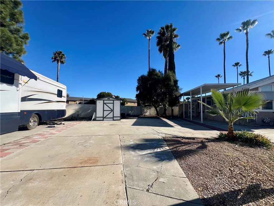 OWN YOUR LAND! GREAT ASKING PRICE! Desired Mt shadows RV Resort Gated 55+ Senior Community. Large "A" Lot With Great Views Of The Mountains. Extra Guest Parking Across The Street From The Property Makes The Location Very Desirable. Two Clubhouses To Choose From & Close Distance To The Main Clubhouse With Many Amenities To Choose From Including Heated Salt Water Pool, Spas, Billiards Room, Shuffle Board, Picnic Area, Gathering Areas, Large Community Kitchens, Exercise Rooms, Rest Rooms & Showers, Laundry Rooms, Horse Shoe Pit, Ping Pong Tables, Corn Hole & More. The Association Has Committees That Plan & Organize Several Activities From Luncheons, Exercise Classes, Special Occasion Dinners, Matinees, Bingo, Karaoke And Much More. Great For Commuting To Temecula Wine Country, Mountains, Beaches & Minutes From Diamond Valley Lake. LOW TAXES & HOA FEES Of Approx $292.00 Includes Water, Sewer, Trash Basic Cable & Internet. Resort Living At It's Finest!