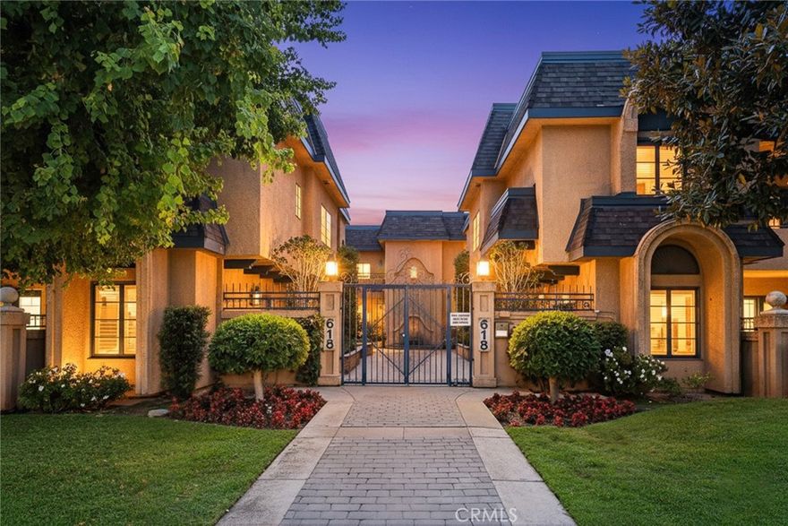 Beautifully updated 2-bedroom, 2.5-bath townhome offering 1,740 sq. ft. of living space in a secure gated community in Arcadia. Located in one of the best spots in the complex, this unit opens to the courtyard and features a large private patio. Interior upgrades include fresh paint throughout, new flooring on the first floor, and new carpet on the stairs and second floor. The main level offers a spacious living room with fireplace, a bright kitchen with stainless steel appliances, and dining area with direct access to the patio. Upstairs, the primary suite includes a walk-in closet and en-suite bath, with an additional generously sized bedroom and full bath. Additional features: in-unit laundry, two assigned subterranean parking spaces, and a private storage room. HOA includes water, trash, landscaping, and maintenance of the common areas, offering a low-maintenance lifestyle in one of Arcadia’s most desirable neighborhoods. The roof and fascia were recently replaced. Move-in ready and conveniently located near shopping, dining, and local amenities. Don’t miss this rare opportunity!