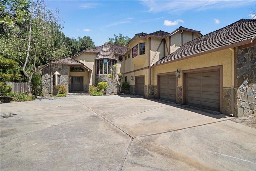 First time available in over 35+ years, discover a rare opportunity to own over 4,000 SF of living space on a 2.6+ acre lot in one of Saratoga's most desirable cul-de-sac locations. This 5-bedroom, 4.5 bath home offers incredible potential with solid bones throughout. With two beautifully remodeled bathrooms, the remaining spaces are ready for your vision - perfect for buyers looking to create their dream home. All bedrooms and living areas are generously sized, offering comfort and flexibility for growing families or those who love to entertain. Enjoy the serenity and privacy of this expansive property, complete with an oversized deck ideal for entertaining and multiple potential areas for an ADU or guest house. Located within the coveted Saratoga school district, this home combines prime location with endless possibilities. Whether you're envisioning a luxurious estate or a modern retreat, this property offers the space and setting to make it a reality. Enjoy the peace of a tucked-away location with the benefit of being minutes from top-rated Saratoga schools, downtown dining, and major commute routes. Don't miss this chance to invest in one of Silicon Valleys most prestigious neighborhoods!