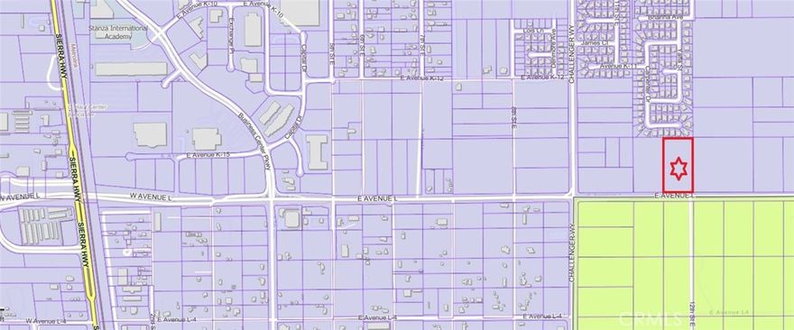 Prime 4.6Acre Vacant Lot in Growing Lancaster – Light Industrial Zoning

Don’t miss this incredible opportunity to own approximately 5 acres of vacant land in the rapidly developing area of Lancaster! Zoned Light Industrial, this property offers excellent potential for commercial or mixed-use development, located just steps from newer residential communities.

Utilities including water, electricity, natural gas, and sewer are available at the street (buyer to verify with the City of Lancaster). Situated near the Palmdale Airport, downtown Lancaster, Kaiser Permanente, Trader Joes, and Costco Warehouse, this lot is ideally positioned for a wide range of future uses.

Enjoy easy access to Sierra Highway and the 14 Freeway, making transportation and logistics a breeze. Whether you're looking to invest, develop, or build, this property offers an unbeatable combination of location, accessibility, and potential.

Buyer to verify zoning, usage, and utility availability with the City of Lancaster.