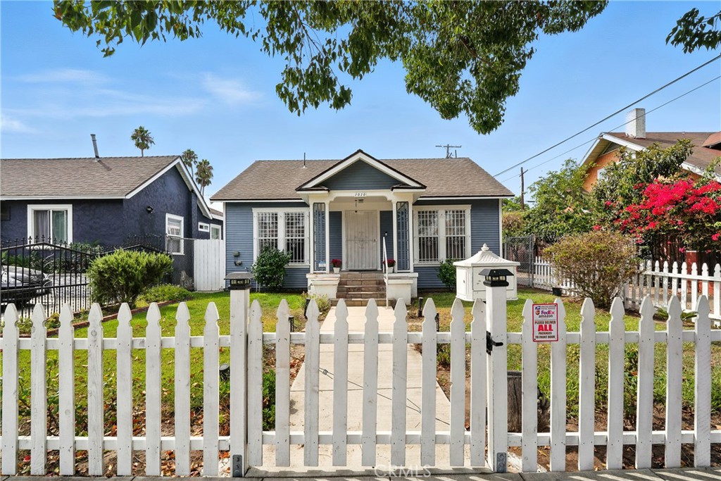 This well-maintained 2 bedroom, 1 bath California Bungalow offers both charm and potential. Perfect as a starter home or downsizing option, it features a desirable layout with a connected living and dining area, abundant natural light from large windows, and original details that highlight its character. The home includes inside washer/dryer hookups, a new dishwasher, and a welcoming front porch with classic white picket fence appeal.
The generous backyard is full of possibilities. Enjoy a large size backyard with fruit trees, a shed for storage or workshop, and plenty of room for entertaining, create a BBQ area, or parking multiple cars. Check with the city to expand the home for additional living space or an ADU (Accessory Dwelling Unit) for rental income or for family to live in.
Move-in ready yet offering value-add potential, this home is perfect for those looking to personalize and make it their own. Conveniently located near schools, shopping, and public transportation, it combines comfort, functionality, and future possibilities in a quiet Los Angeles neighborhood. Make this home yours and be ready for the holidays. Schedule your private appointment today.