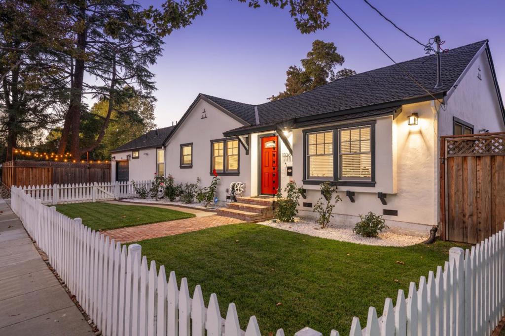 Fantastic opportunity in the heart of Willow Glen! Close to Lincoln Ave's trendy boutiques and restaurants, this home has it all! Completely remodeled, this home is located on a charming, tree-lined street on an oversized, flat lot. The inviting front yard features a white picket fence, lush lawn, and rose bushes, creating storybook curb appeal. This 2-bedroom, 2-bath residence features sleek finishes, high-end fixtures, and an open layout. Inside, find a chef's kitchen with an island and wine fridge and a built-in dining nook - perfect for family gatherings and entertaining. The luxurious primary suite includes a walk-in closet and remodeled bathroom, while the guest bedroom and bathroom have also been tastefully updated. Numerous upgrades include new roof, reinforced foundation, new security system, 9 Google Nest cameras, water softening with reverse osmosis, new fences, new main sewer line, and more. Enjoy tons of storage in garage, basement, and built-in closet systems. There is a nature trail behind the property (perfect for scenic walks and biking) and a small peaceful park next door, resulting in no neighbors behind, or on one side of the home. The large lot provides expansion/ADU opportunities and privacy. Key location close to local shops, parks, and top-rated schools!