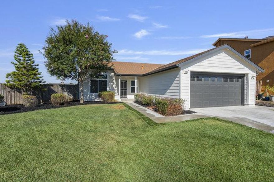 Nestled at the end of a quiet cul-de-sac, this beautifully updated home rests on a generous 10,868 sq ft lot, where sweeping views of the rolling hills offer a serene and timeless backdrop. Designed for both relaxation and celebration, the interior welcomes you with a thoughtfully refreshed kitchen complete with sleek quartz countertops, a deep stainless steel sink, modern fixtures, and painted cabinetry. A full suite of stainless Frigidaire appliances, including a built-in microwave, 5-burner gas stove, and dishwasher, makes everyday living feel effortlessly elegant. The bathrooms echo this refined touch, featuring matching quartz surfaces, updated faucets, and contemporary lighting that elevate every moment. Bathed in natural light, the home radiates warmth and comfort, creating an inviting atmosphere in every room. Step outside to discover a private, expansive backyard-an open canvas for gardening, play, or future dreams like a pool, all set against the tranquil beauty of the surrounding hills. This move-in ready gem offers not just a place to live, but a space to thrive, tucked within one of Hollister's most desirable neighborhoods.