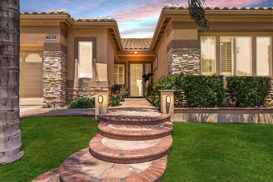 Welcome to the highly sought-after 55+ Sun Lakes Country Club in Banning, CA -- where resort-style living meets the comfort of home! This charming Azalea floorplan offers 2 bedrooms, 2 bathrooms, plus a versatile office/den, all on a single-story layout designed for convenience and relaxation. Step through the inviting entryway into a spacious open-concept living area, where natural light and sweeping views of majestic San Gorgonio Mountain create a warm, airy atmosphere. The kitchen boasts generous counter space, abundant cabinetry, wine refrigerator, and a seamless flow into the dining area -- perfect for casual meals or entertaining. Your private main suite is a true retreat, complete with breathtaking mountain views, upgraded plantation shutters, and a luxurious bathroom featuring a soaking tub, walk-in shower, dual sinks, and a large walk-in closet. A thoughtfully positioned guest bedroom and bath offer comfort and privacy for visitors, while the additional double-door room provides the ideal space for a home office, hobby room, or reading nook. Unwind in your backyard oasis, where a covered patio invites you to relax and soak in unparalleled mountain vistas. Additional features include a 2-car garage, a fully equipped laundry room with sink and extra storage, newer carpet throughout, and freshly painted interiors. Living in Sun Lakes means access to world-class amenities: 2 golf courses, multiple pools and spas, pickleball and tennis courts, ballrooms, billiards, a fitness center, library, restaurants, and over 70 vibrant clubs to enjoy. All of this is just minutes from the excitement Morongo Casino, Cabazon Outlets and Palm Springs! Don't miss your chance to own this rare gem -- where every day feels like a vacation. Schedule your private showing today!