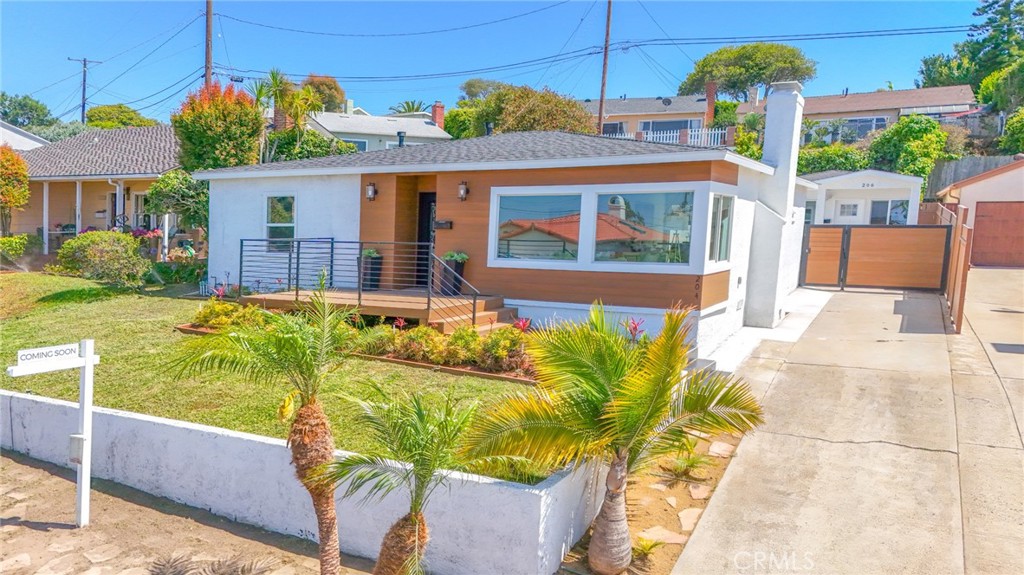 Wow! Wow! Wow! What a Property, Great Location... Home has 3 Bedrooms 2 Full Bathroom Est Sqft 1365, Sparkling Pool with New Upper Decking to View the Ocean from Backyard, and Has an ADU 1 Bedroom /1 Bathroom Est Sqft 366 Sqft, House has been completely Remodeled, Walkin thru the Beautiful Entry Door, Awesome View of Ocean from Livingroom, Livingroom has Fireplace, Gorgeous Kitchen with Large Island, Quartz Counters, Stainless Steel Appliances, New Electrical Panel, New Air conditioning Unit, New Double Paned Windows and Sliders, Freshly Painted Interiors and Exteriors, New Roof, New Flooring, New Lighting, just new everything, All Bathrooms have LED Lighted Mirrors, 2 Tankless Water Heaters, Newer Sprinkler in Front Yard, New Gate at Driveway leading to Back of home, ADU is permitted and includes all appliances, New Mini Split AC/Heat Unit, Ventless Washer/Dryer, Does have an Ocean view from Kitchen window in ADU, View of Ocean from Backyards New Decking above Pool Area, Enjoy entertaining Friends and Family with a Custom Built-in Outdoor Kitchen and Sparkling Pool & Decking Area to enjoy those Gorgeous Nights with Views. This one has so much to list... Your clients will not be Disappointed to see this one.... Area also has Mini Park areas in this neighborhood to enjoy the views of the city, Ocean and So much more..