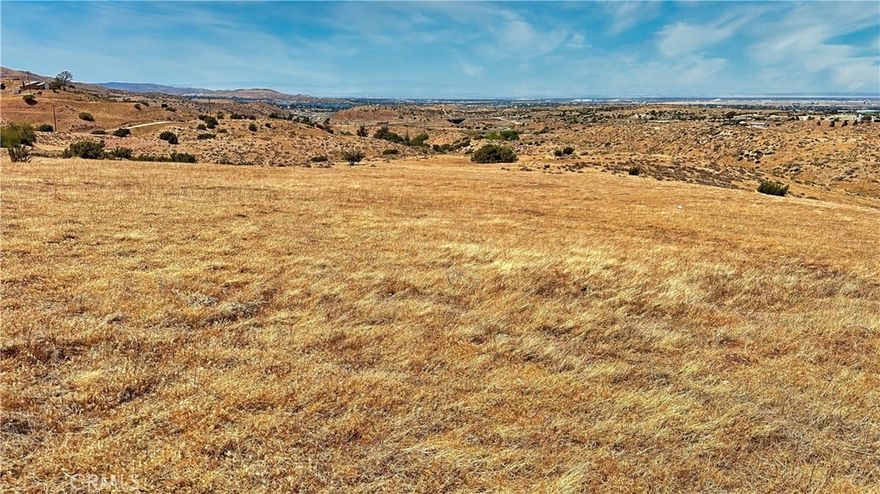 Massive 5-Acre Residential Land! Located in a quiet and private hilltop overlooking Palmdale, with good access to power, roads, and freeway. This property has potential for a lot split, which will allow a buyer to build two homes on it. Live in one and rent the other for positive income, or build your dream ranch and live in serenity, in your secluded sanctuary, while still being close to the city. Do you want to add more land? There is also a 5-acre parcel adjacent for sale! You can have a massive total of a 10-acre lot. You can start building now, or you can hold the land to sell later as more people flee city life in search of solitude. The buyer or selling agents are to verify lot lines and utility information. The seller states that the adjoining properties have good producing wells. Great Property at a good price.