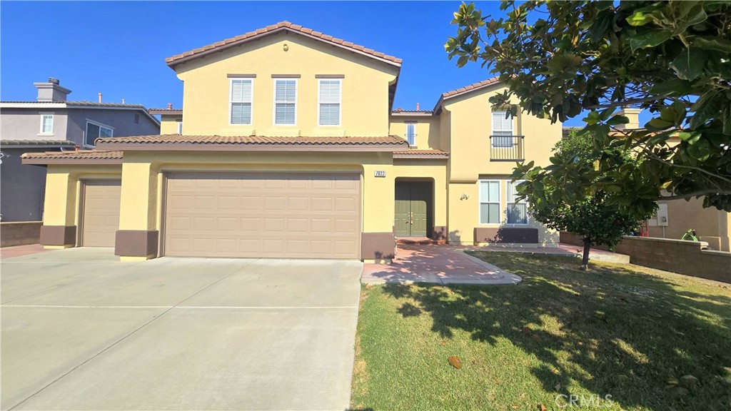 Move-in ready, updated 2-story SFR in the heart of Eastvale offering 5 bedrooms, 3 bathrooms, and a 3-car garage. The main level features travertine flooring, soaring vaulted ceilings, an oversized living room, a dedicated TV/media room, and a flexible bonus room. The kitchen is appointed with granite countertops and recessed lighting. Upstairs, the spacious primary suite includes a private bath and walk-in closet; four additional bedrooms provide versatility for office/guests. Additional highlights: whole-house water filtration system, laminate flooring upstairs with carpeted stairs, and an upstairs laundry room with washer & dryer for added convenience. Outdoors, enjoy a professionally landscaped, drought-tolerant backyard designed for low-maintenance living. Centrally located near shopping, dining, and commuter routes. Tenant pays all utilities and must carry renter's insurance; gardener included.