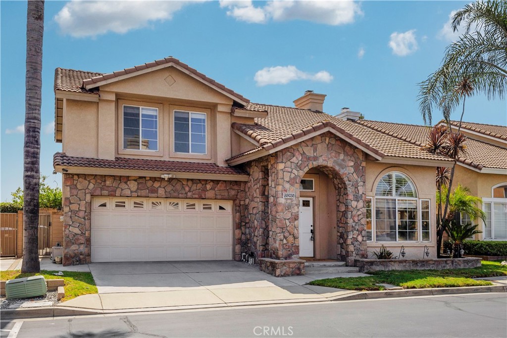 Location, Location, Location! Tucked right in the heart of lovely Chino Hills, this home is the sweet spot you've been waiting for! Just a short walk to 99 Ranch Market and Costco (yes, groceries and dumplings are that close!), plus super easy access to the 60 & 71 freeway, and it’s in a top-rated school district too — talk about a win-win! Step inside and you'll love the soaring high ceilings and sunny open layout. Natural California sunlight fills every corner, giving it that cozy, happy vibe. Upstairs, the massive master suite feels like your own little getaway, complete with a walk-in closet. Down the hall, you’ll find 3 more bright and comfy bedrooms and a double-sink bathroom that’s perfect for busy mornings. The community has a nice mid-size pool to cool off in, with gated privacy and peace of mind. And let’s not forget — you're surrounded by awesome eats and shopping, from burgers to boba.Don’t wait too long — come see this gem before someone else snags it!